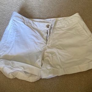 White chino shorts